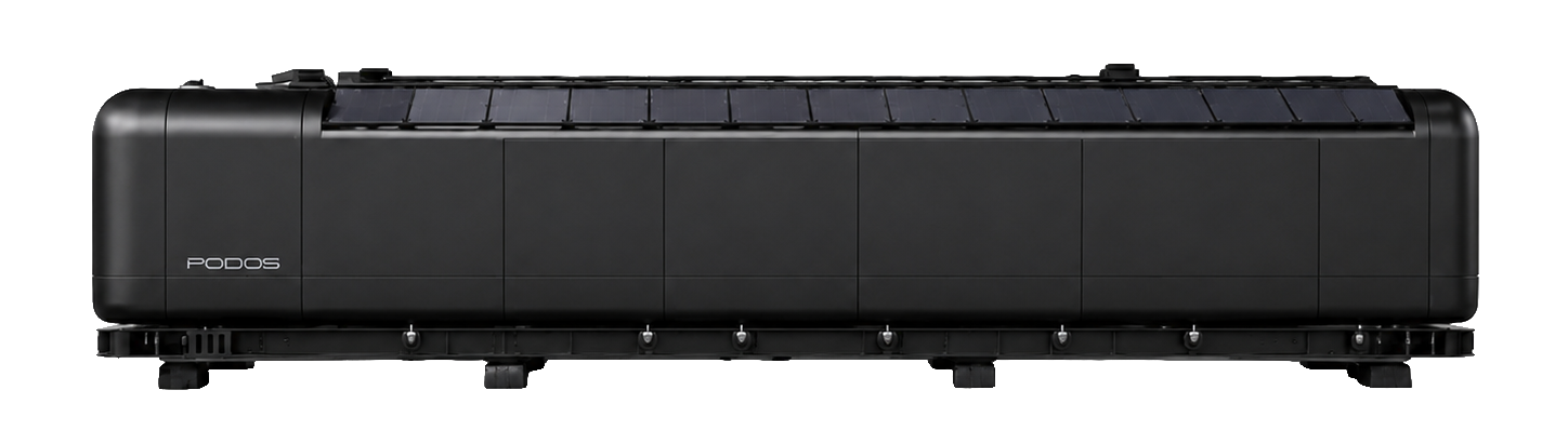Solar Freight pod — front elevation